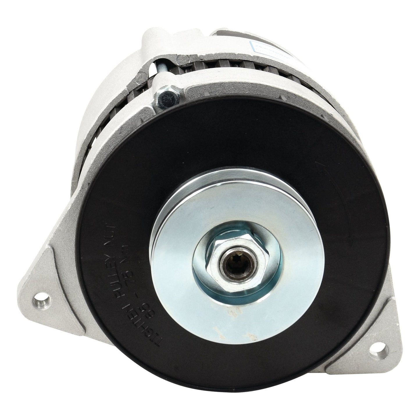 A close-up of the 12V, 70 Amps Sparex Alternator (Sparex Part No. S.42282) with visible mounting brackets and a central pulley single groove, suitable for Case IH.