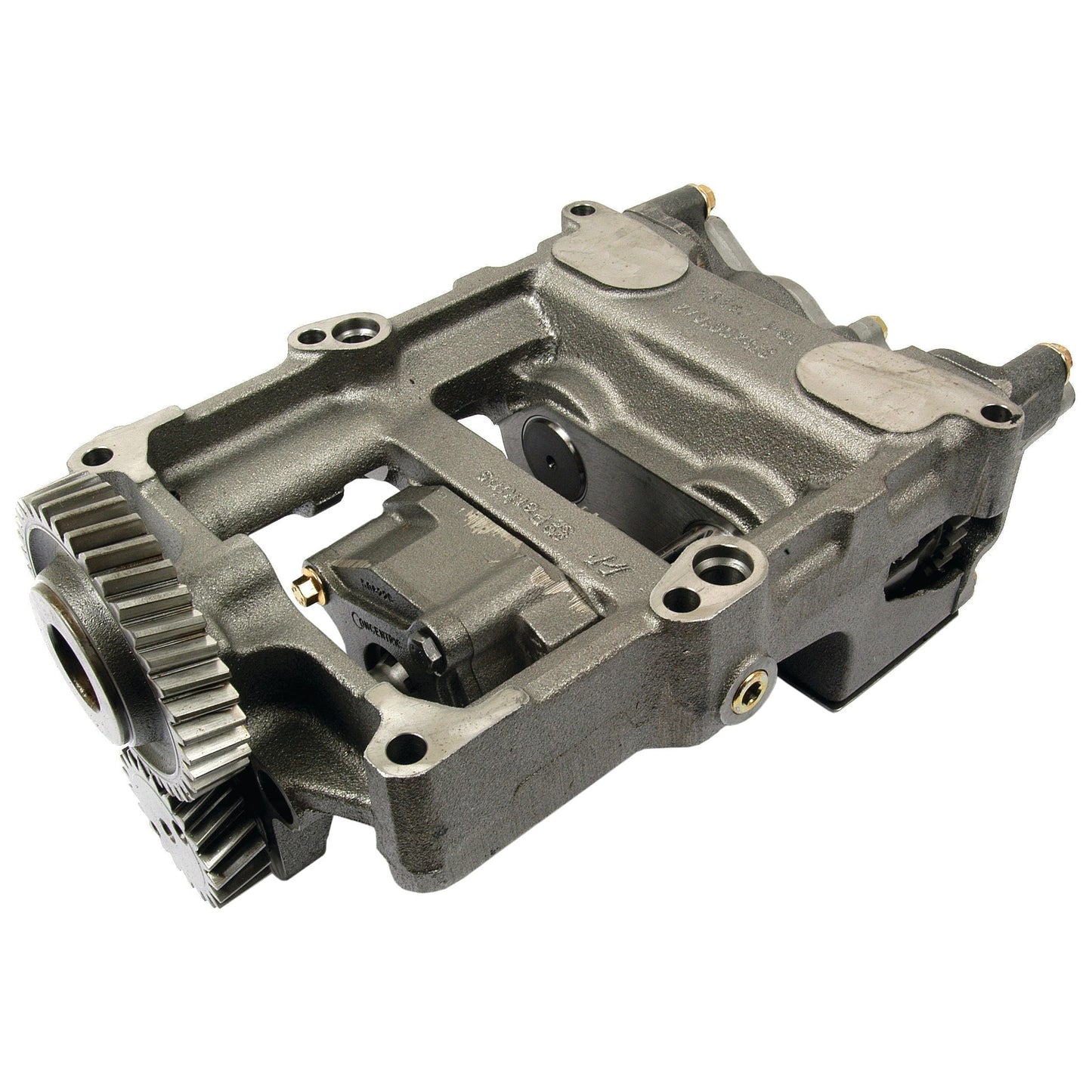 The Sparex Balancer Unit (Part No. S.40512) is a cast iron mechanical component featuring a large gear on the left side and a box-like structure. It has a 6 bolt fixing pattern and is compatible with Case IH applications, supplied by Sparex Perkins.