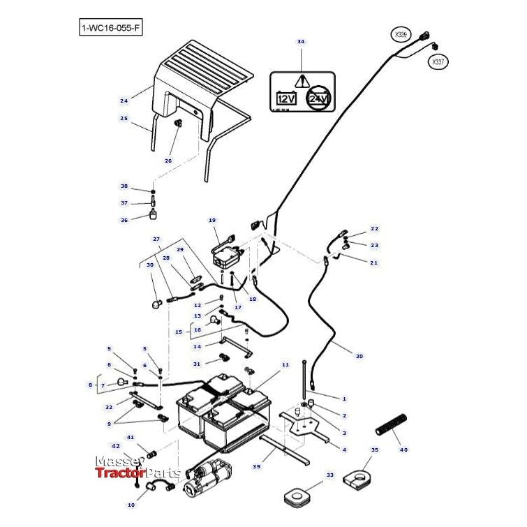 Massey Ferguson - Battery Cover - 4291029M4 - Farming Parts