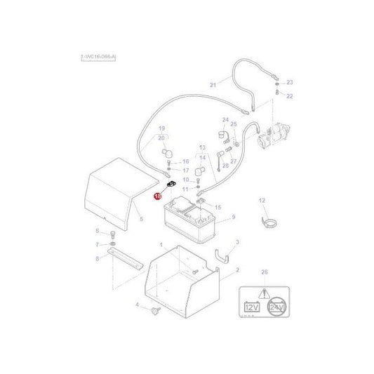 Battery Terminal Negative - 4276409M1 - Massey Tractor Parts
