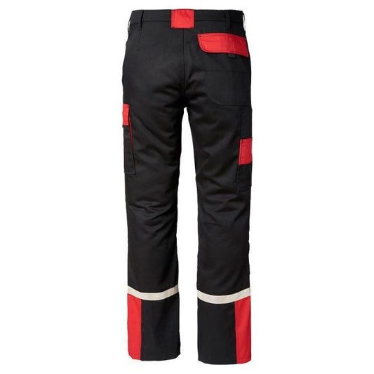 Massey Ferguson Work Trousers Black & Red Durable Safety | X9934520030