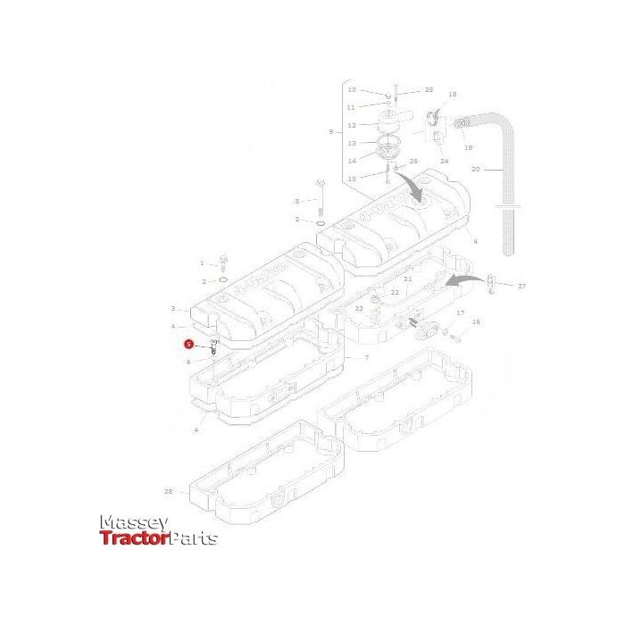 Bolt M8x30 Cap Head - V581804630 - Massey Tractor Parts