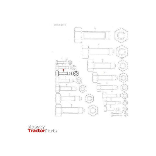 Massey Ferguson Bolt 3/8 x 1 UNF - 353538X1 - AG519184 | OEM | Massey Ferguson parts | Bolts-Massey Ferguson-Bolts,Farming Parts,Hardware,Workshop,Workshop Equipment