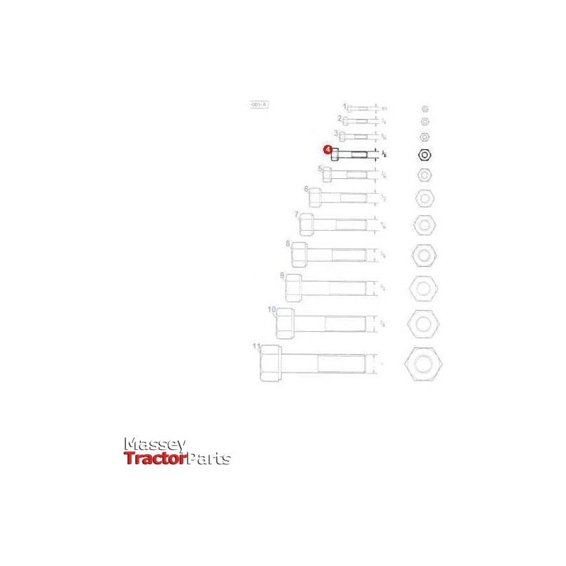 Massey Ferguson Bolt 3/8x2.1/2 unf - 354505X1 | OEM | Massey Ferguson parts | Bolts-Massey Ferguson-Bolts,Bolts & Set Screws,Farming Parts,Hardware,Metric,Nuts,Screws & Fasteners,Threaded Bar,Towing & Fasteners,Tractor Parts,UNC,UNF,Workshop,Workshop Equipment