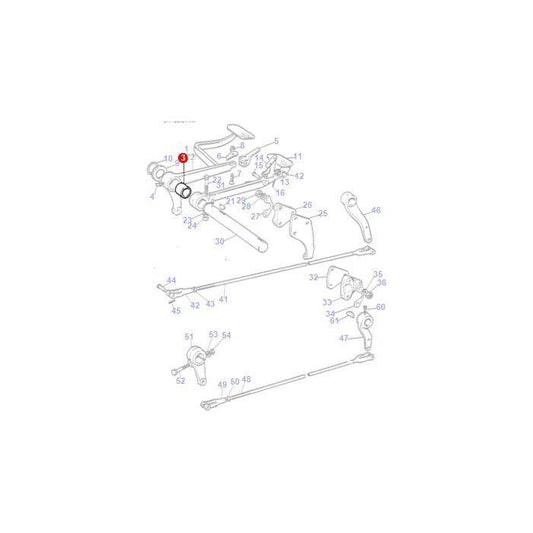 Bush Brake Pedal - 195910M1 - Massey Tractor Parts
