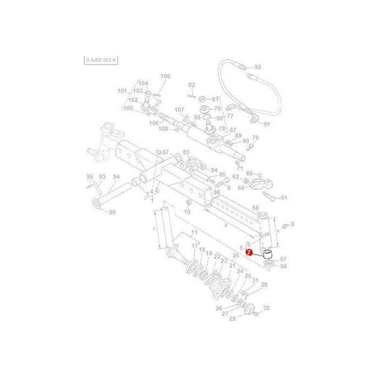 Bush Half Axle - 882327M1 - Massey Tractor Parts