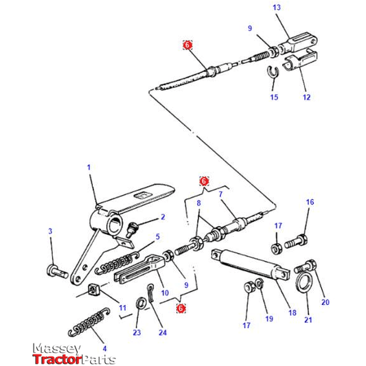 Massey Ferguson Clutch Cable - 3546510M91 | OEM | Massey Ferguson parts | Clutch-Massey Ferguson-Cabin & Body Panels,Cables,Clutch,Farming Parts,Tractor Parts