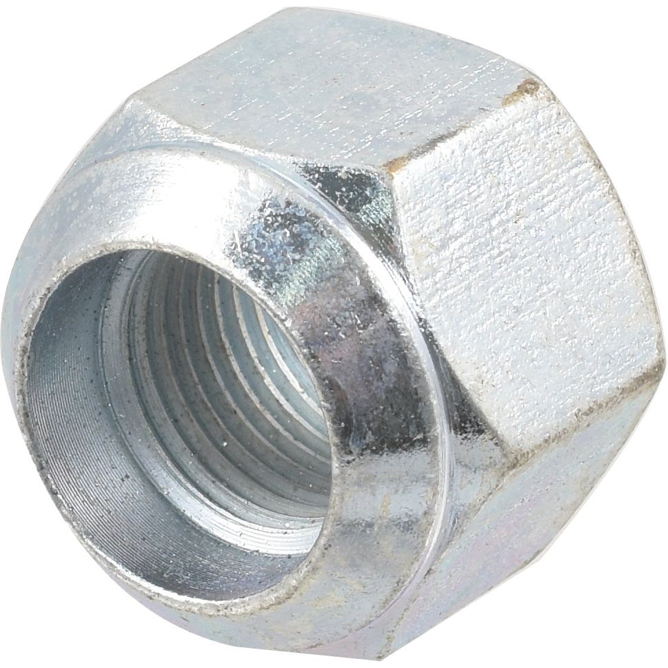 A detailed close-up view of a single Cone Wheel Nut, 11/16'' UNF (Sparex Part No. S.41313), with visible internal threads, suitable for Landini and Massey Ferguson tractors from the brand Sparex.
