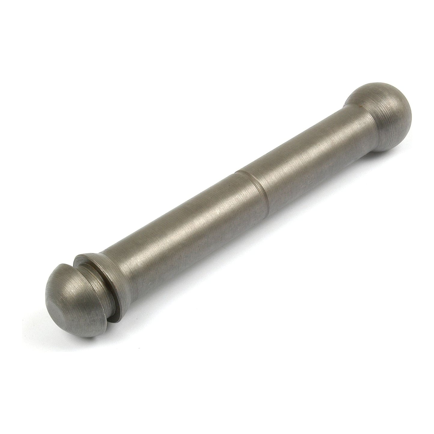 The Connecting Rod, Sparex Part No. S.41445 by Sparex, is a cylindrical metal object with spherical ends, making it ideal for various hardware applications and resembling components used in Landini 9500 machinery or functioning similarly to a robust door stopper.