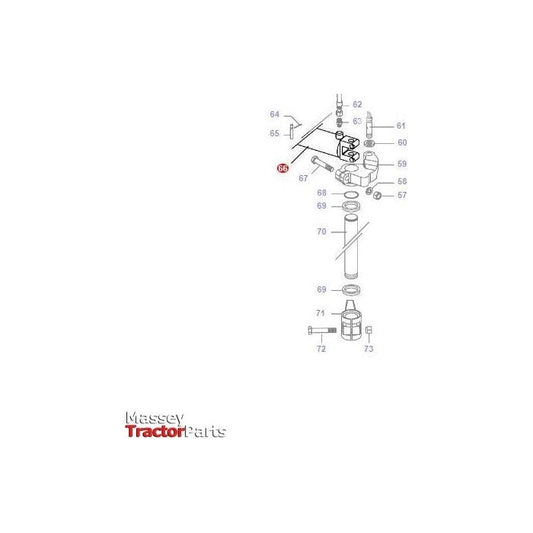 An exploded view diagram of AGCO's Massey Ferguson tractor parts, displaying various numbered components with lines indicating their assembly positions, including the Cylinder model 3148318M92 for models 435 and 425.