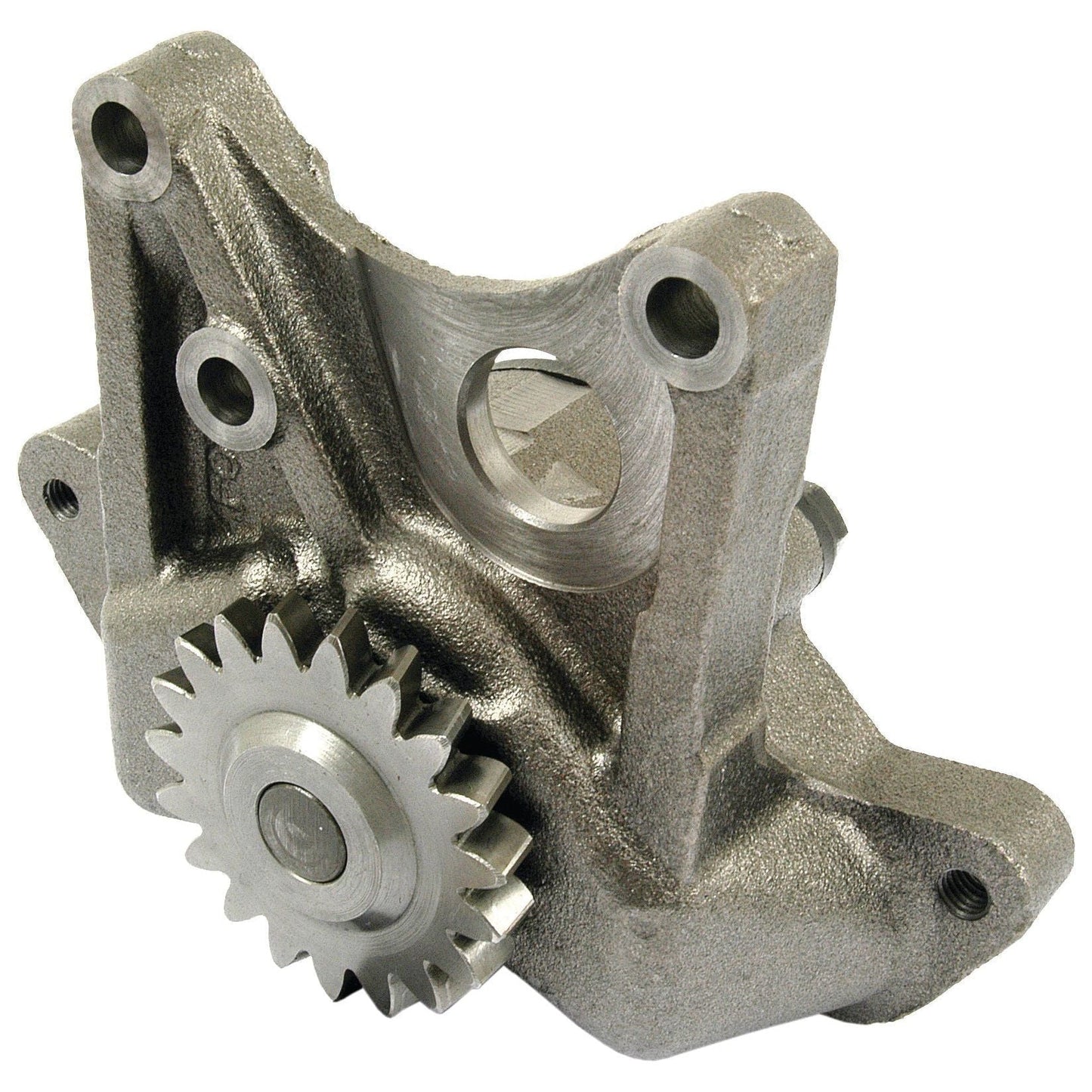 A metallic gear mechanism with a toothed wheel and multiple mounting points, likely part of an engine or machinery assembly, potentially from a Sparex Engine Oil Pump (Sparex Part No. S.42433).