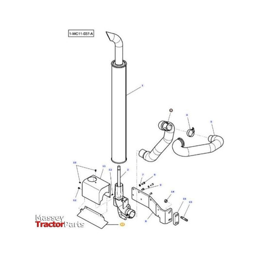 Exhaust Cowl - 4292541M4 | OEM | parts | Exhaust Parts-Massey Ferguson-Engine & Filters,Exhaust Parts,Farming Parts,Manifolds & Accessories,Tractor Parts