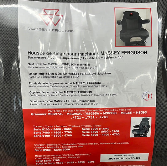 Massey Ferguson - Seat Cover - 3931807M1 - Farming Parts