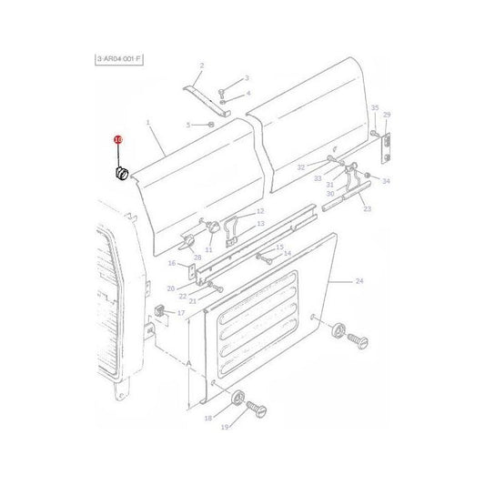 Fastner Inner - 1693951M3 - Massey Tractor Parts