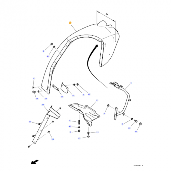 Fender R/H - 3786908M4 - Massey Tractor Parts