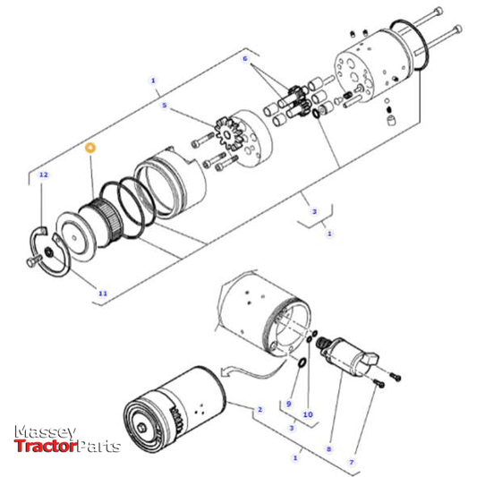 Massey Ferguson Filter - 3907525M1 | OEM | Massey Ferguson parts | PTO Covers-Massey Ferguson-Engine & Filters,Farming Parts,Filters,Hydraulic & Transmission Oil,Tractor Parts