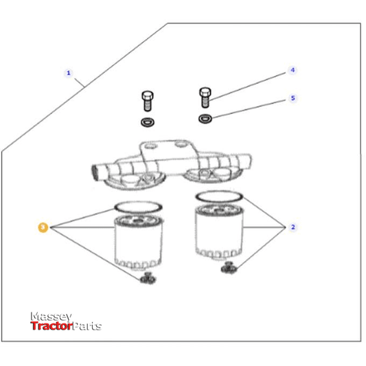 Massey Ferguson Fuel Filter - 3905865m1 | OEM | Massey Ferguson parts | Filters-Massey Ferguson-Engine & Filters,Farming Parts,Filters,Fuel,Tractor Parts