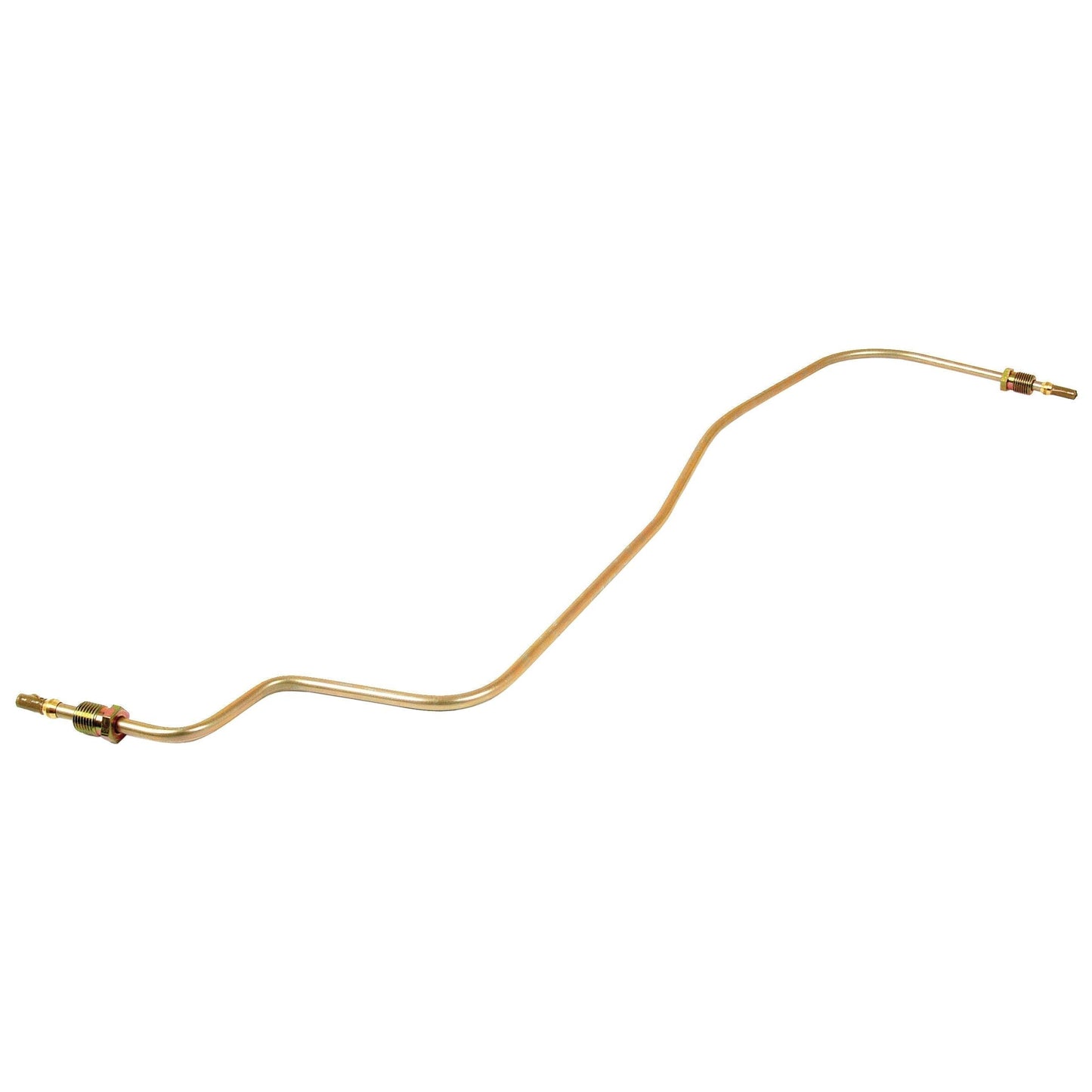 A bent metal fuel pipe with threaded ends, specifically designed for the Perkins AD3.152 engine used in Massey Ferguson tractors, known as the Sparex Fuel Pipe (Part No. S.42206).