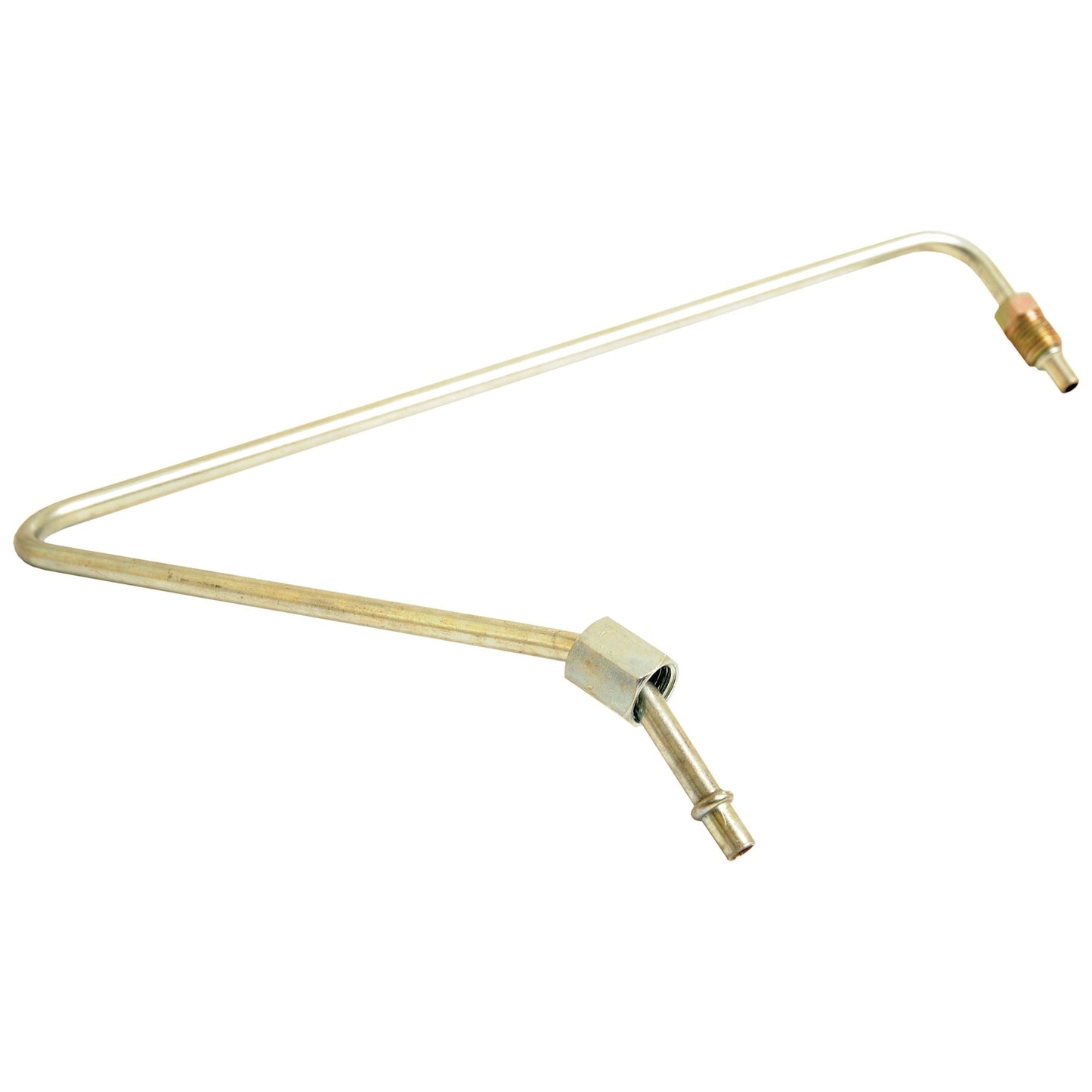 The Sparex Fuel Pipe (Part No. S.44036) is a metal pipe with multiple bends and fittings, designed for fluid or gas transfer applications, and is ideal for use with Massey Ferguson and Landini machinery.