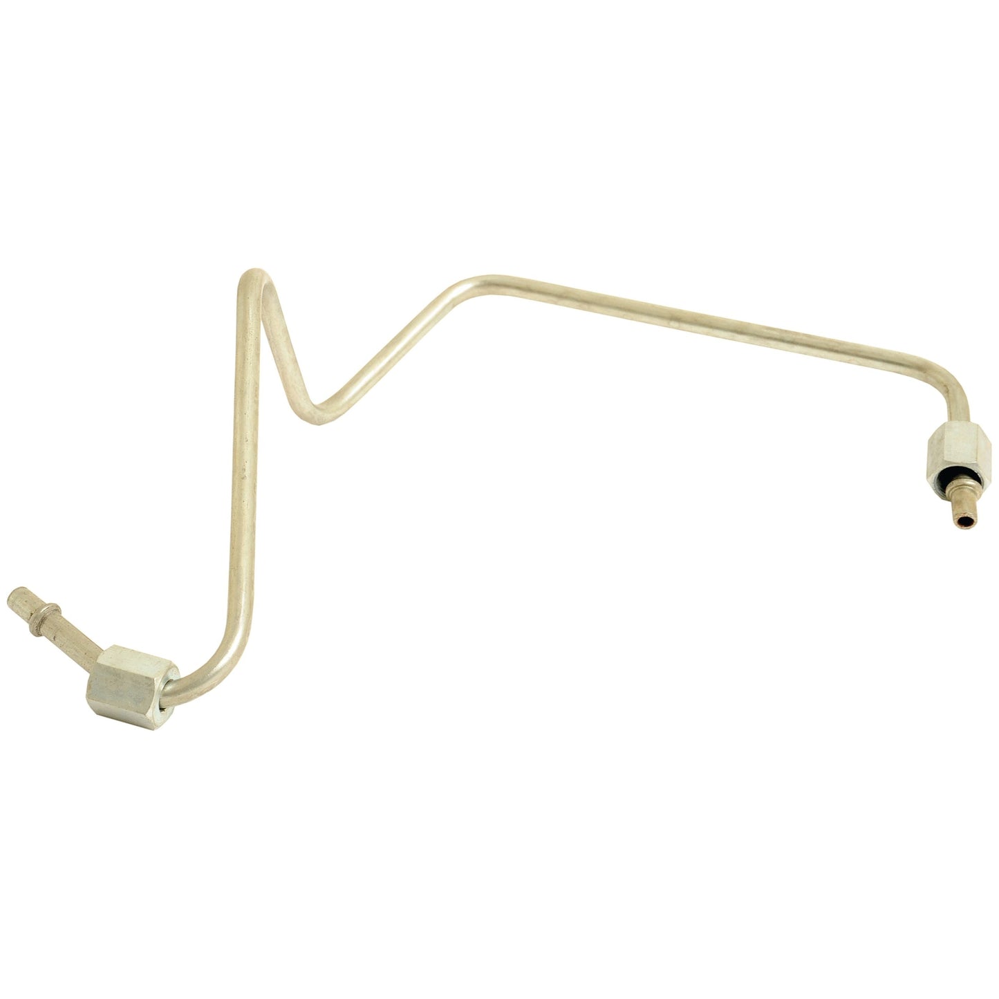 The Sparex Fuel Pipe (Part No. S.44044) is a curved-shaped pipe with connector fittings at each end, designed for fluid or gas transfer in mechanical systems and compatible with Massey Ferguson tractors.