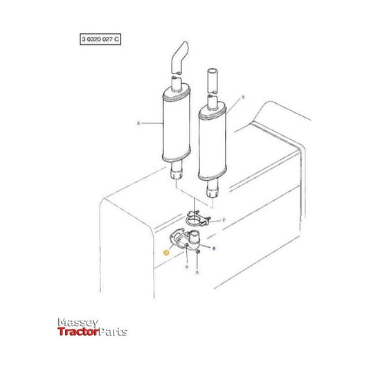 Massey Ferguson Gasket - 4222475M1 | OEM | Massey Ferguson parts | Exhaust & Manifold Gaskets-Massey Ferguson-Engine & Filters,Exhaust & Manifold Gaskets,Exhaust Parts,Farming Parts,Manifolds & Accessories,Tractor Parts