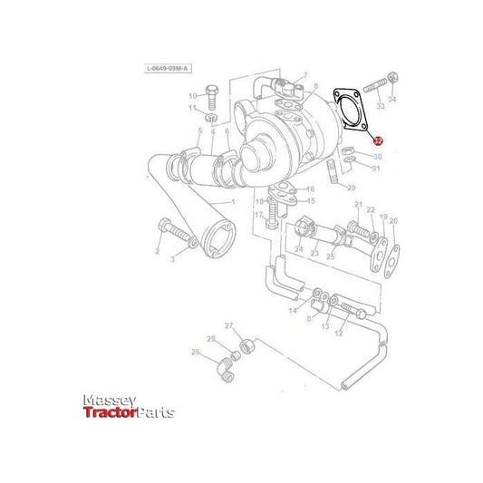 Gasket Silencer - 3637591M1 - Massey Tractor Parts