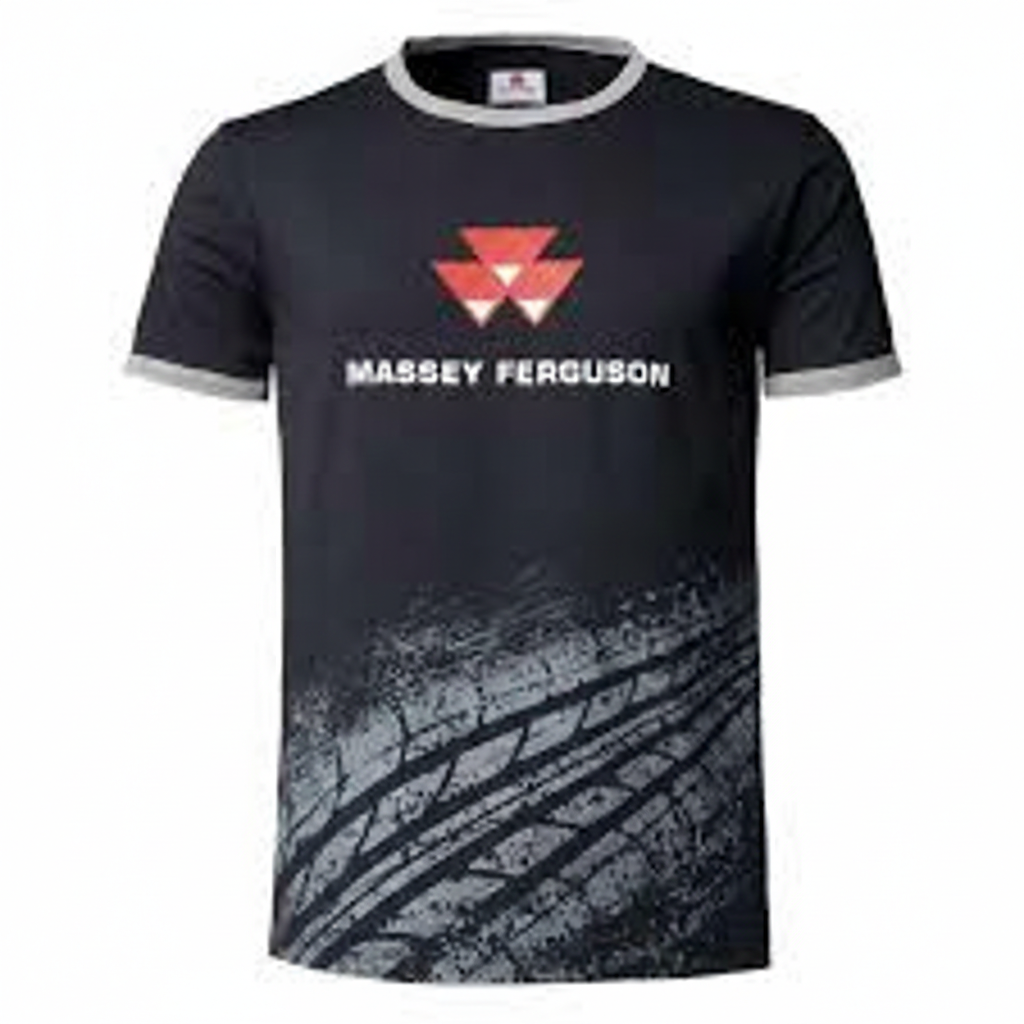 Massey Ferguson Men’s T-Shirt Tyre Print Black X993412003400