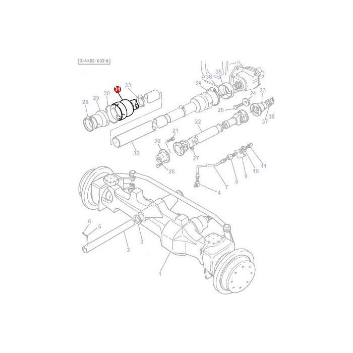 Guard Shaft - 1696554M92 - Massey Tractor Parts