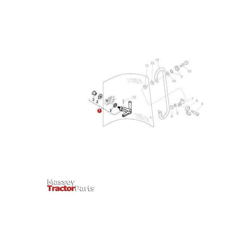 Massey Ferguson Handle R/H Side Window - 3476132M91 | OEM | Massey Ferguson parts | Cab Handles & Latches-Massey Ferguson-Cab Handles & Latches,Cabin & Body Panels,Farming Parts,Tractor Body,Tractor Parts