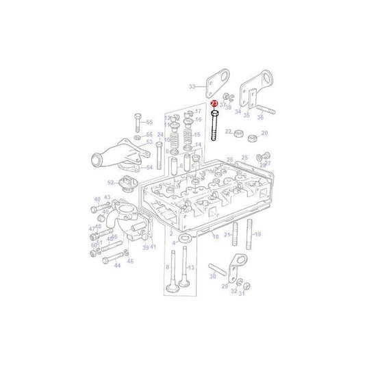 Head Stud - 1476087X1 - Massey Tractor Parts