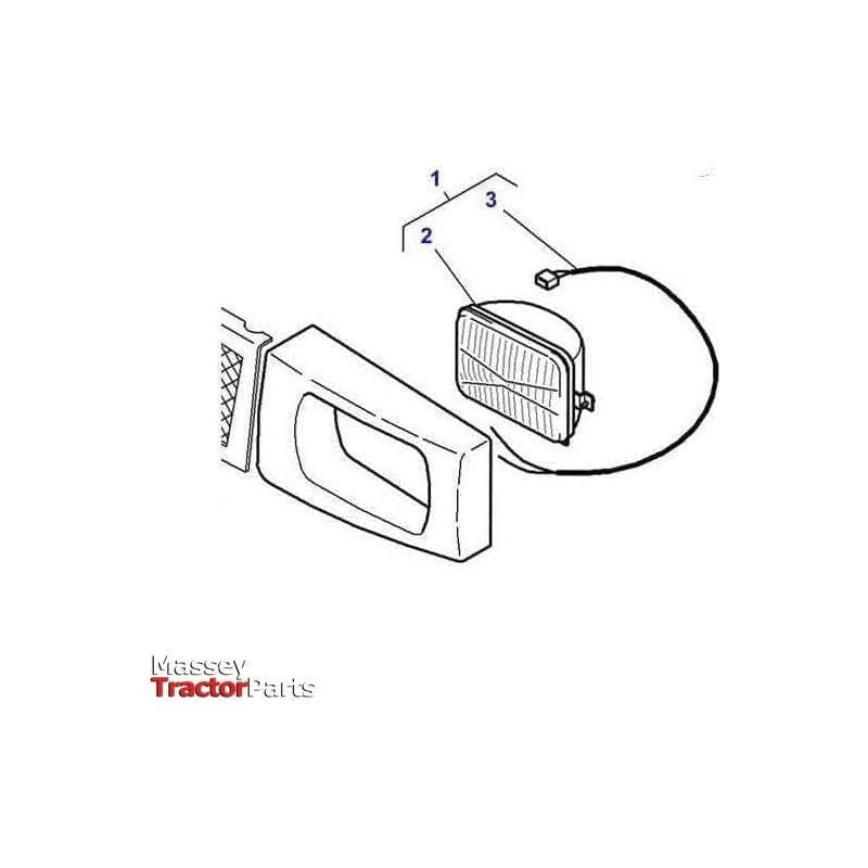Massey Ferguson Headlight - AC003-077 | OEM | Massey Ferguson parts | Vehicle Lighting-Massey Ferguson-Bulbs,Massey Tractor Parts,Head Lights,Head Lights - Halogen,Head Lights - LED,Lighting & Electrical Accessories,Tractor Parts,Vehicle Lighting