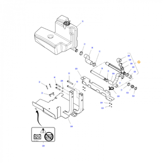 Hose Assembly - 4383589M92 - Massey Tractor Parts