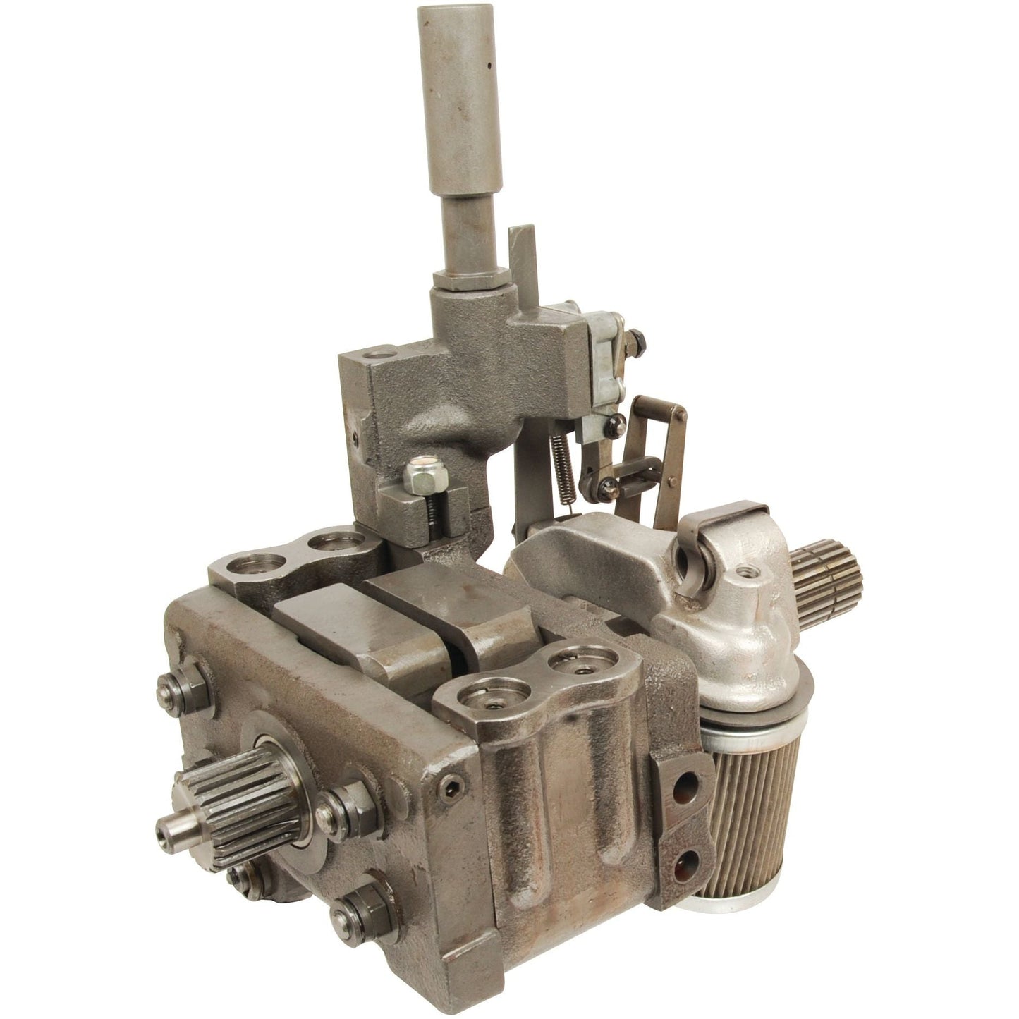 This Sparex Hydraulic Pump (Part No. S.60468) is a high-precision mechanical device featuring gears, a cylindrical component, and a filter. Designed for industrial or automotive use, it includes 21 spline connections for precise pressure control.