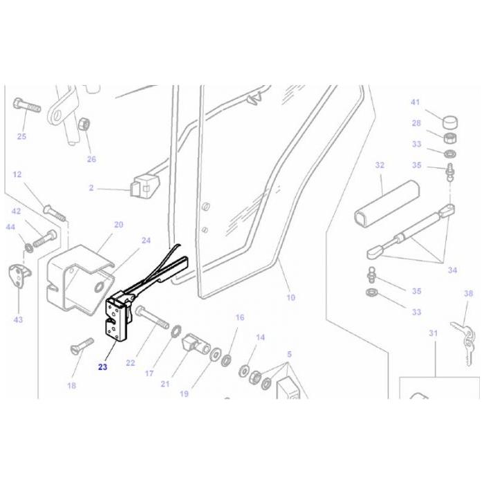 Inner Door Handle L/H - 3804663M1 - Massey Tractor Parts