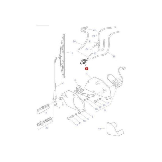 Jet Windscreen Wash - 3389664M1 - Massey Tractor Parts