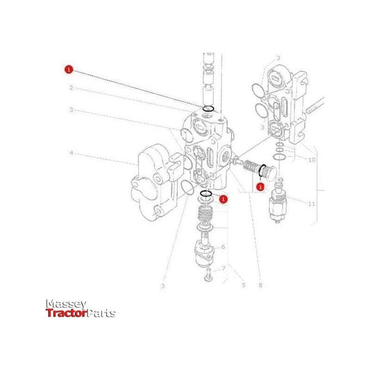 Massey Ferguson Kit, Repair - 3176423M91 | OEM | Massey Ferguson parts | Tractor Spool Valves-Massey Ferguson-Farming Parts,Hydraulic Valves,Hydraulics,Repair Kits,Tractor Parts