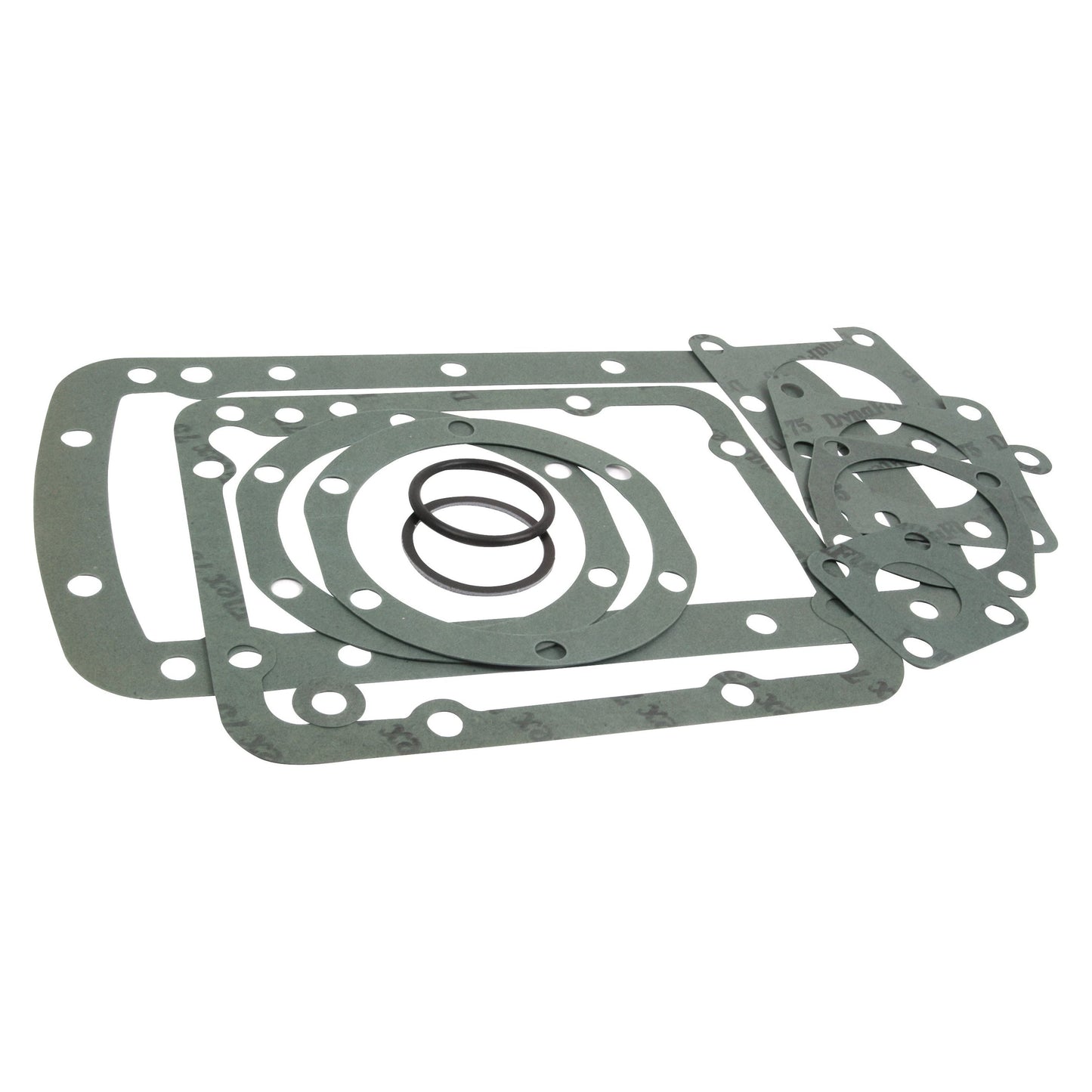 A set of rectangular and circular gaskets and rubber O-rings, ideal for the Lift Cover Repair Kit by Sparex (Sparex Part No.S.61504), arranged on a white background.