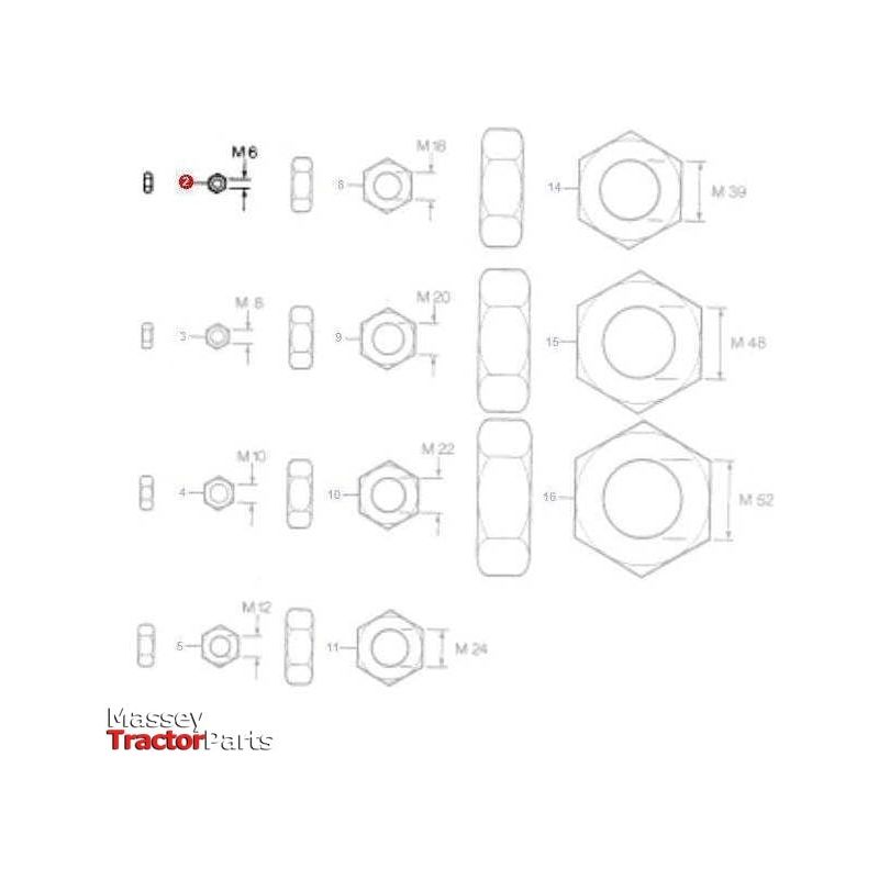 Massey Ferguson Lock Nut M6 - 1441500X1 | OEM | Massey Ferguson parts | Nuts-Massey Ferguson-2 Piece Fittings,Axles & Power Train,Bolts & Nuts,Bolts & O rings,Farming Parts,Hydraulic Fluid Connectors,Hydraulics,Inserts,Machinery Parts,Nuts,Plough & Cultivation Fasteners,SAE,Screws & Fasteners,Towing & Fasteners,Tractor Parts,Wheels & Mudguards