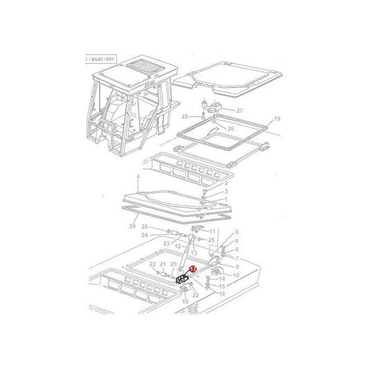Lock Sunroof - 3301743M1 - Massey Tractor Parts