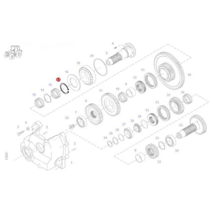 Lock Washer - X530006846000 - Massey Tractor Parts