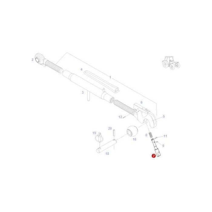 Locking Bolt - F716921050050 - Massey Tractor Parts