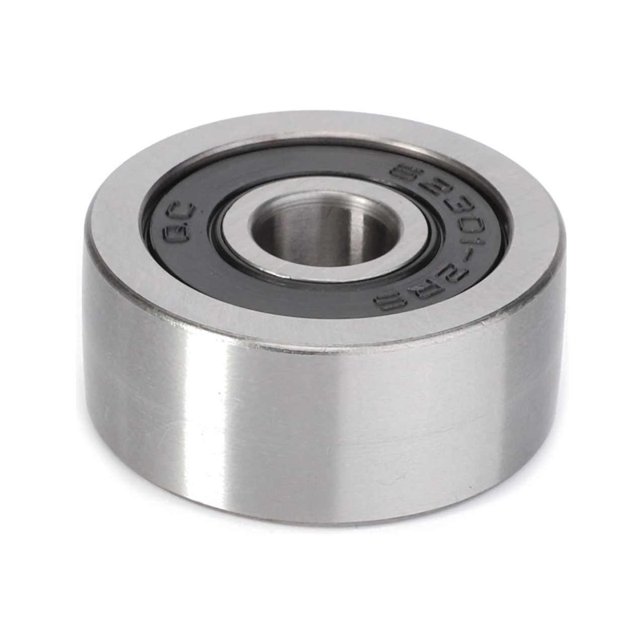 A close-up of the AGCO Massey Ferguson Bearing (9-1083-0079-3) with black components and engraved text on the outer ring.