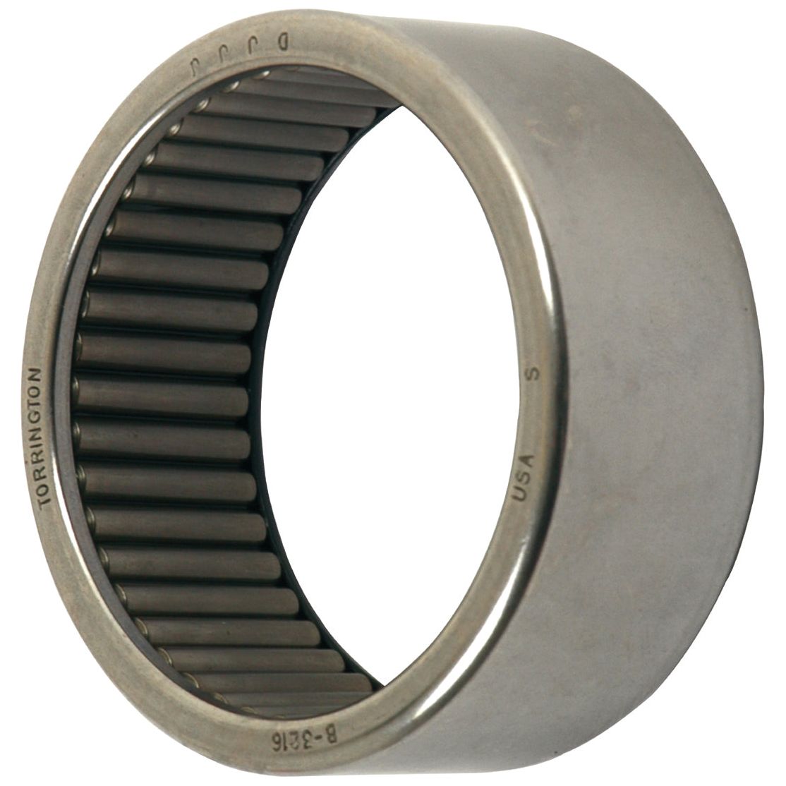 A cylindrical metal needle bearing, labeled as "Sparex Needle Bearing (SCE3216)" with Sparex Part No. S.42065, containing numerous small, evenly spaced cylindrical rollers—ideal for applications such as those found in Massey Ferguson machinery.