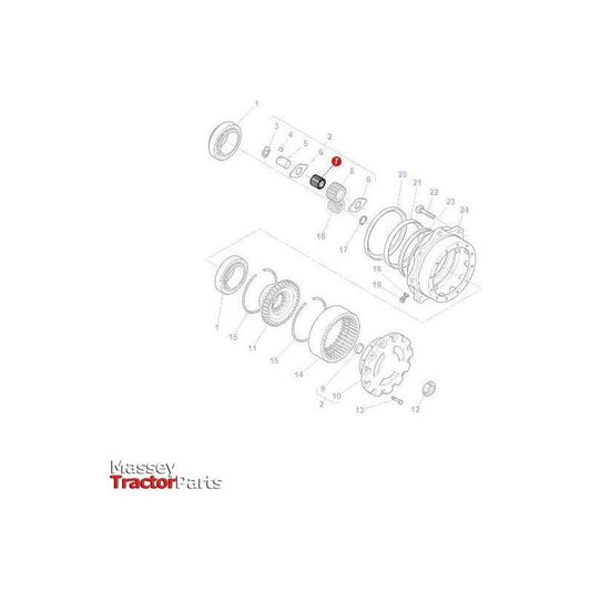 Needle Roller - 3429901M1 | OEM | parts | Axles & Power Transmission-Massey Ferguson-2WD Parts,Axle Spindles & Components,Axles & Power Train,Farming Parts,Front Axle & Steering,Tractor Parts