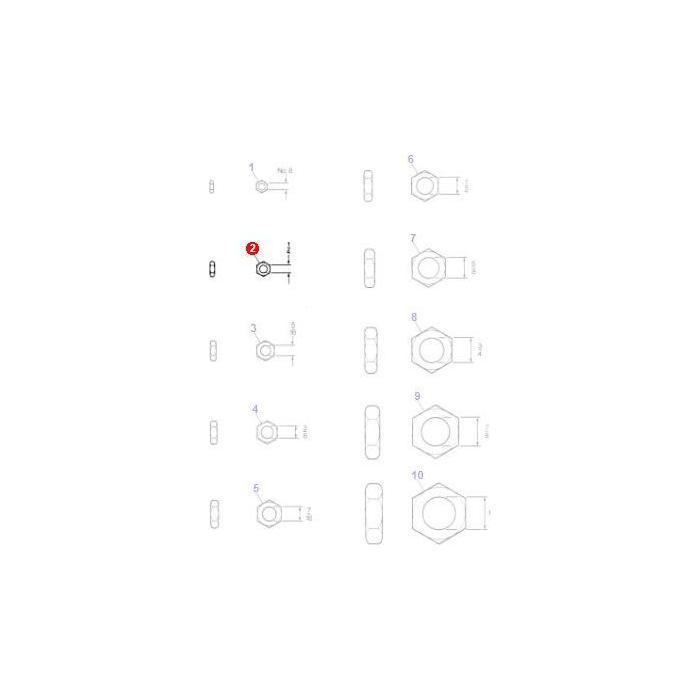 Nut 1/4 UNC - 375107X1 - Massey Tractor Parts
