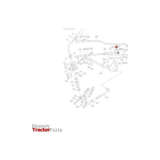 Nut 1/4 UNC L/H Thread - 1699815M1 | OEM | parts | Throttle-Massey Ferguson-Bolts,Bolts & Set Screws,Farming Parts,Metric,Nuts,Screws & Fasteners,Threaded Bar,Towing & Fasteners,Tractor Parts,UNC,UNF