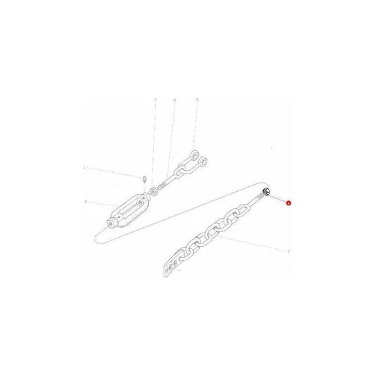 Nut 3/4 unc l/h Thread - 490532M1 | OEM | parts | Linkage-Massey Ferguson-Bolts,Bolts & Set Screws,Farming Parts,Metric,Nuts,Screws & Fasteners,Threaded Bar,Towing & Fasteners,Tractor Parts,UNC,UNF