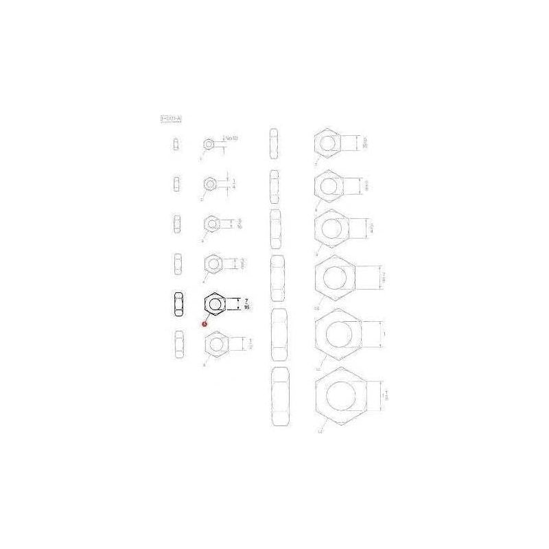 Massey Ferguson Nut 7/16 UNF - 353426X1 | OEM | Massey Ferguson parts | Nuts-Massey Ferguson-Bolts,Bolts & Set Screws,Farming Parts,Metric,Nuts,Screws & Fasteners,Threaded Bar,Towing & Fasteners,Tractor Parts,UNC,UNF