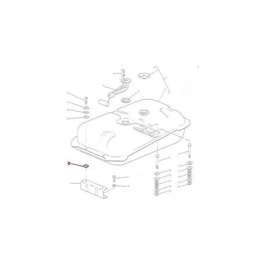 Pad Tank Mount - 898321M1 - Massey Tractor Parts