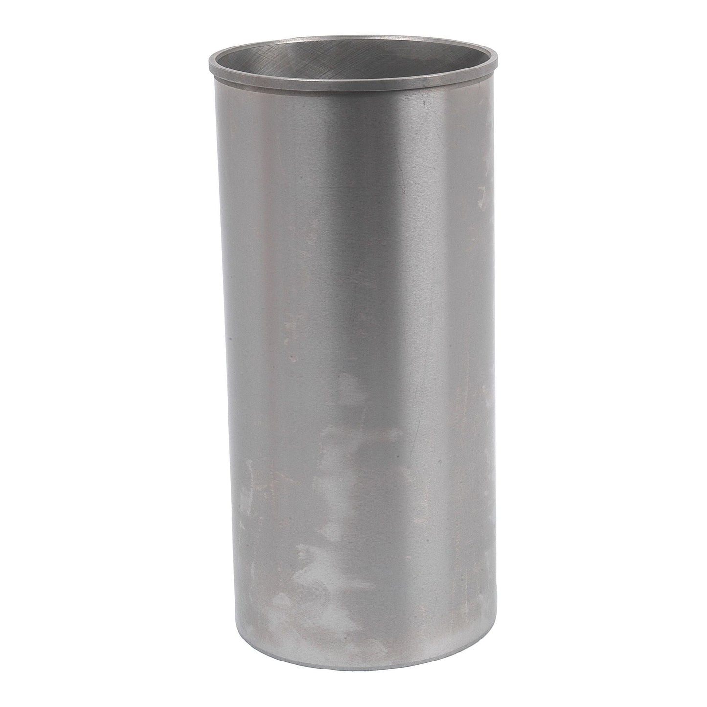 A Piston Liner (Finished) - Sparex Part No. S.41375 is a tall, cylindrical metal container with a smooth surface and an open top, often featured in the Perkins Build List for its versatility.